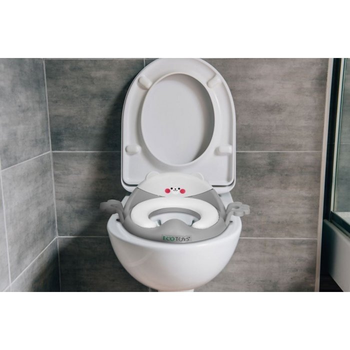 Ecotoys Reductor toaleta cu manere pentru copii PP104 Gri