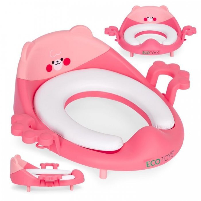Ecotoys Reductor toaleta cu manere pentru copii PP104 Roz