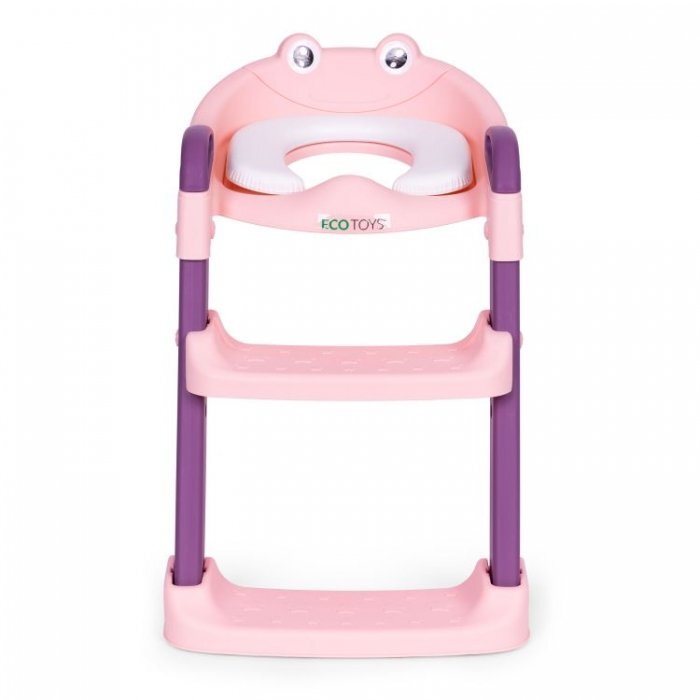 Ecotoys Reductor toaleta cu scara pentru copii PP8001 Roz