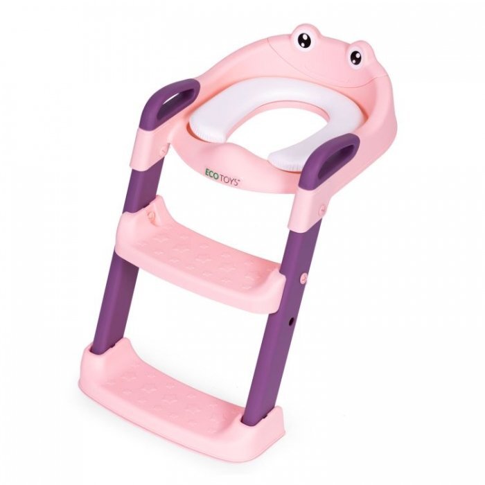 Ecotoys Reductor toaleta cu scara pentru copii PP8001 Roz