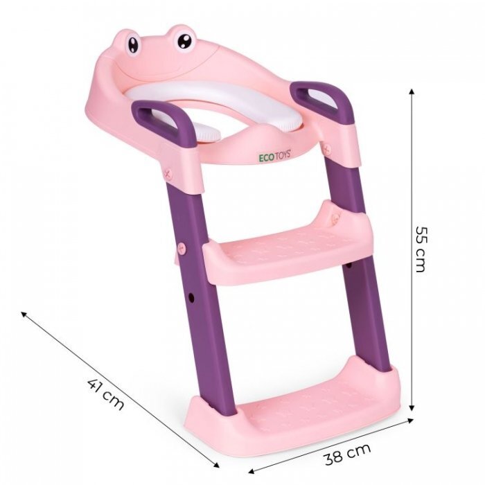 Ecotoys Reductor toaleta cu scara pentru copii PP8001 Roz