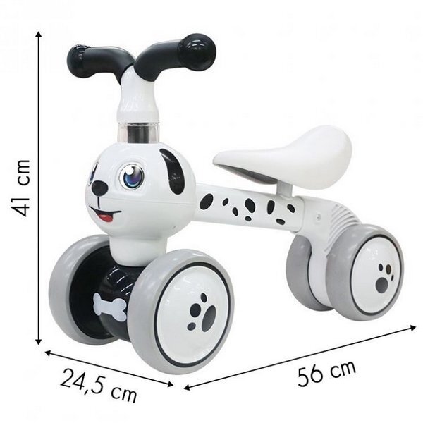 Ecotoys Ride-On copii fara pedale Catel LC-V1308 alb varsta 10-36 luni greutate maxima admisa 20 kg sezut moale din spuma