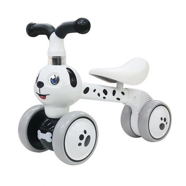 Ecotoys Ride-On copii fara pedale Catel LC-V1308 alb varsta 10-36 luni greutate maxima admisa 20 kg sezut moale din spuma