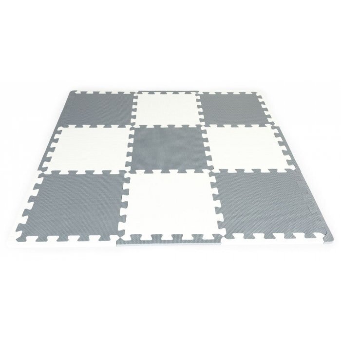 Ecotoys Salteluta de joaca pentru copii 9 elemente gri ECOEVA010