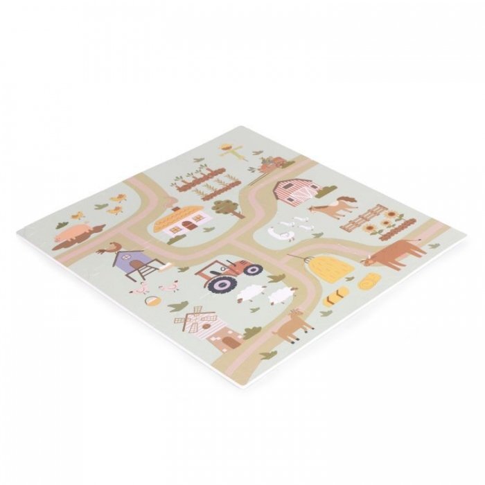 Ecotoys Salteluta de joaca pentru copii 90.5 x 90.5 x 1 cm Ferma