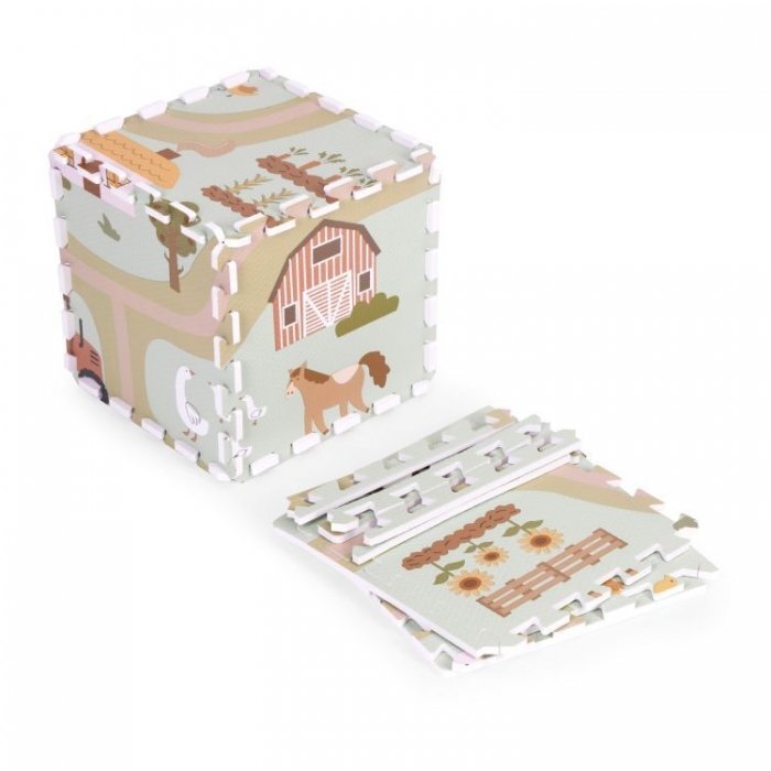 Ecotoys Salteluta de joaca pentru copii 90.5 x 90.5 x 1 cm Ferma