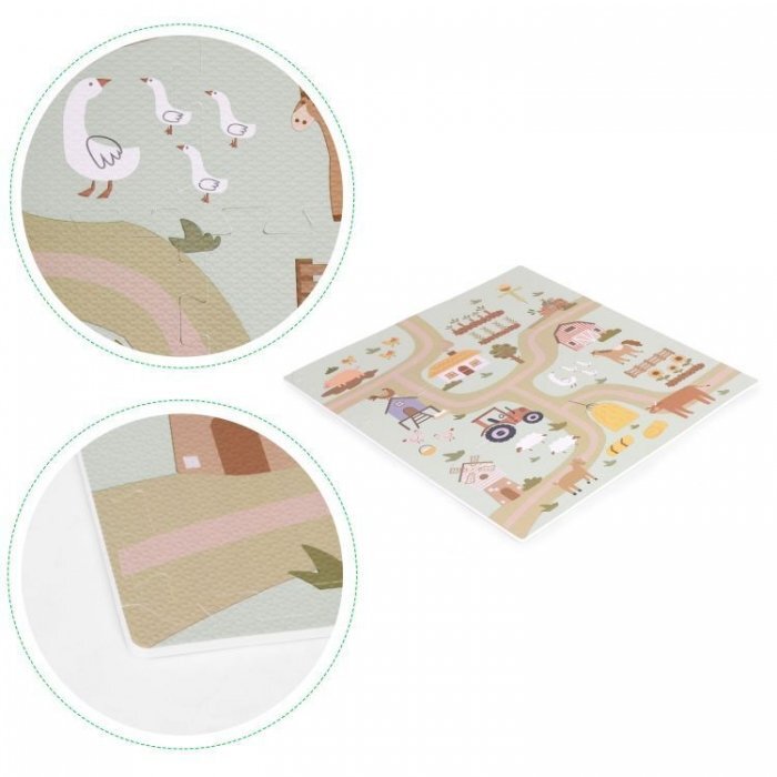 Ecotoys Salteluta de joaca pentru copii 90.5 x 90.5 x 1 cm Ferma