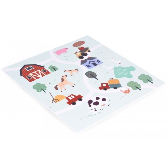 Ecotoys Salteluta de joaca pentru copii 90.5 x 90.5 x 1 cm Ferma