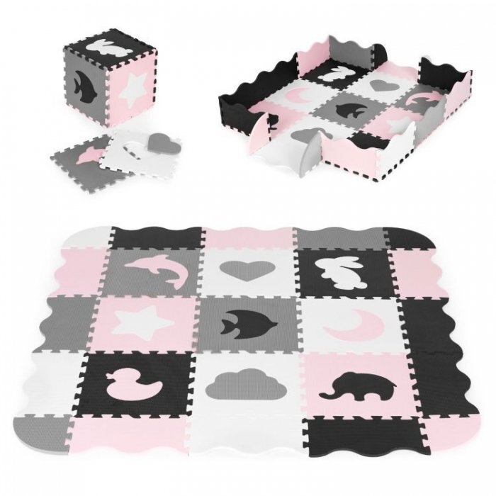 Ecotoys Salteluta de joaca tip puzzle cu pereti 25 elemente ECOEVA011