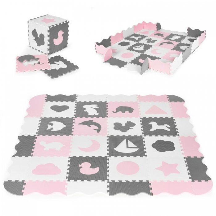 Ecotoys Salteluta de joaca tip puzzle cu pereti 36 elemente ECOEVA013