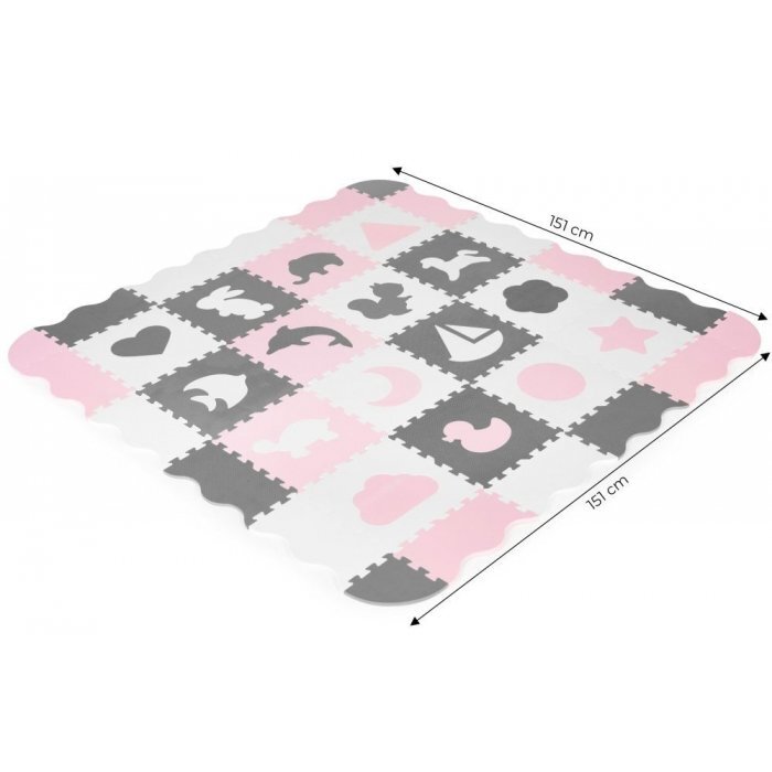 Ecotoys Salteluta de joaca tip puzzle cu pereti 36 elemente ECOEVA013