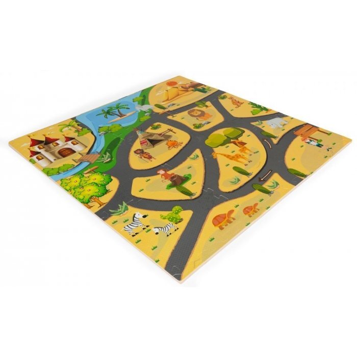 Ecotoys Salteluta educationala pentru joaca 9 elemente Safari ECOEVA009