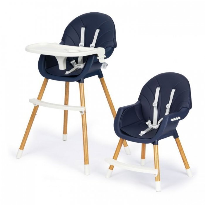 Ecotoys Scaun de masa 2 in 1 bleumarin