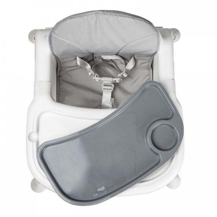 Ecotoys Scaun de masa 2 in 1 cu tapiterie Alb