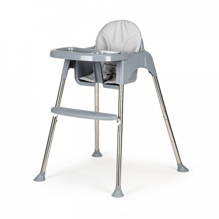 Ecotoys Scaun de masa 2 in 1 cu tapiterie Gri