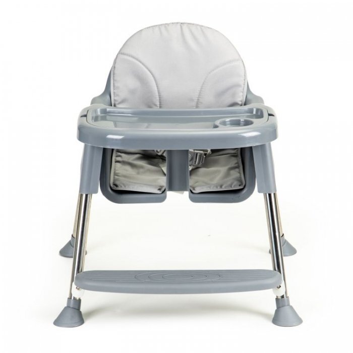 Ecotoys Scaun de masa 2 in 1 cu tapiterie Gri