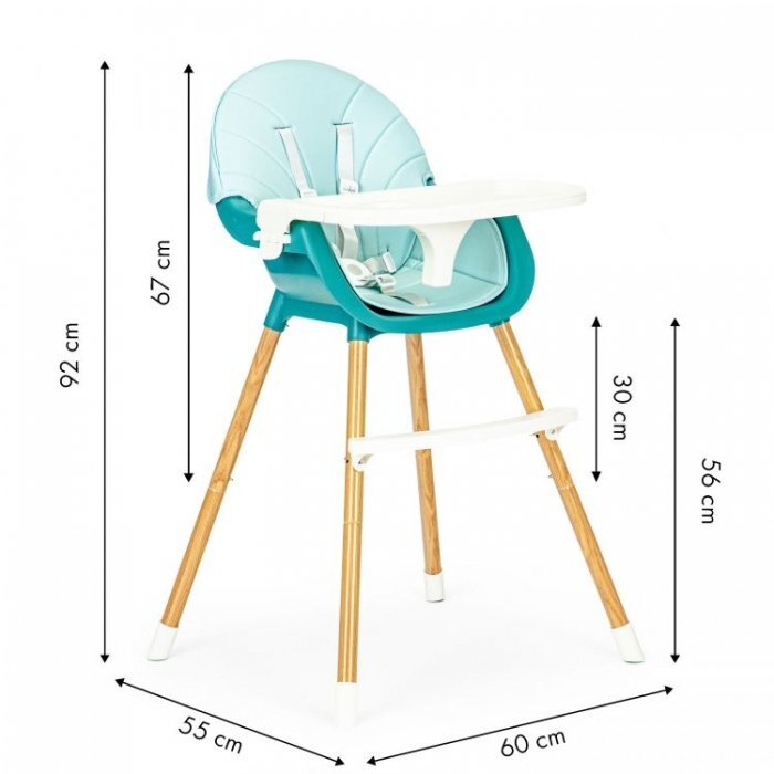 Ecotoys Scaun de masa 2 in 1 HA-004 albastru