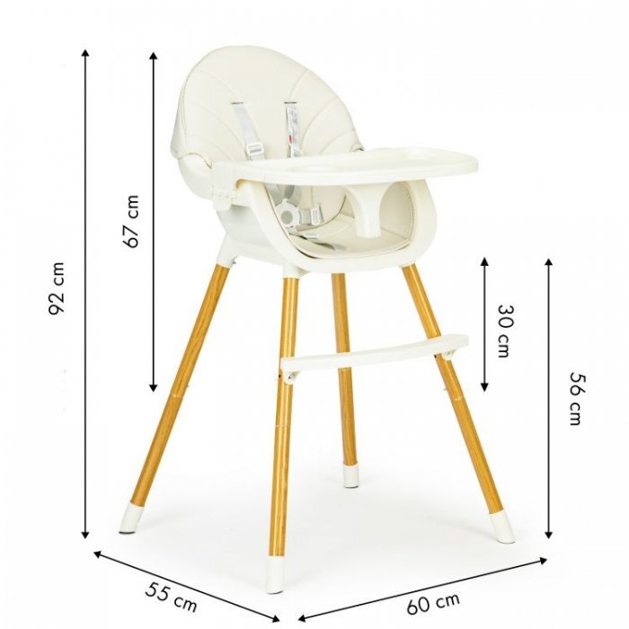 Ecotoys Scaun de masa 2 in 1 HA-004 bej