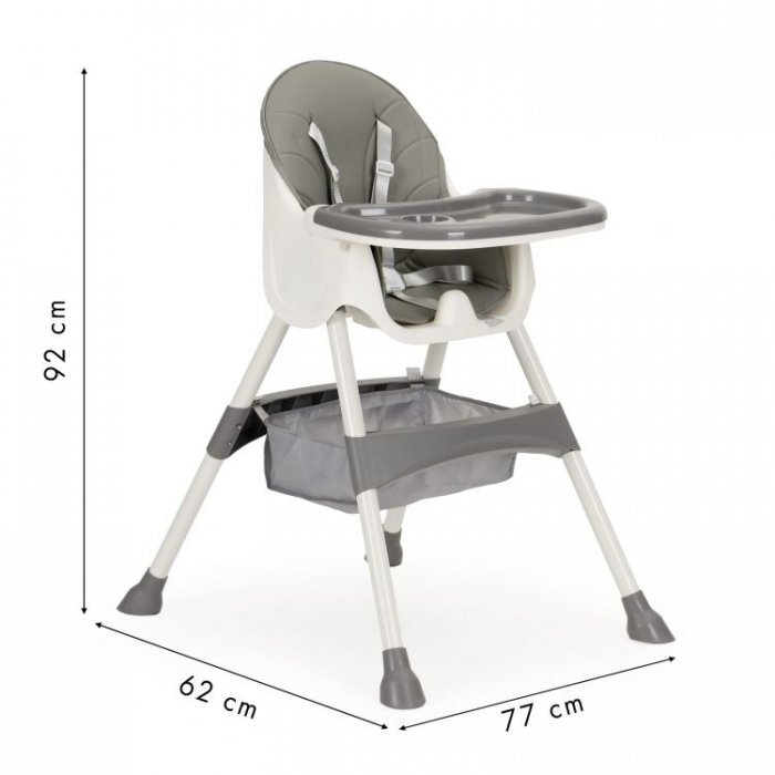 Ecotoys Scaun de masa 2 in 1 HC-823 gri