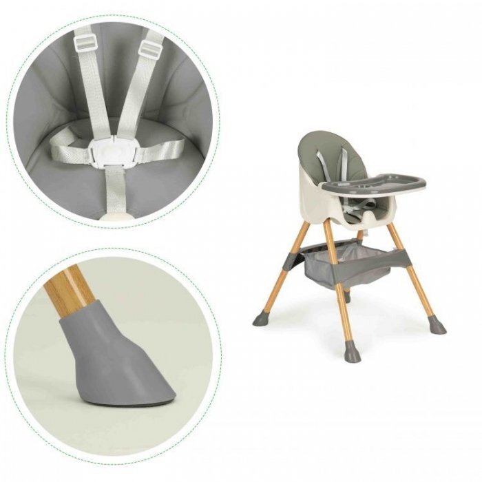 Ecotoys Scaun de masa 2 in 1 HC-823S Gri