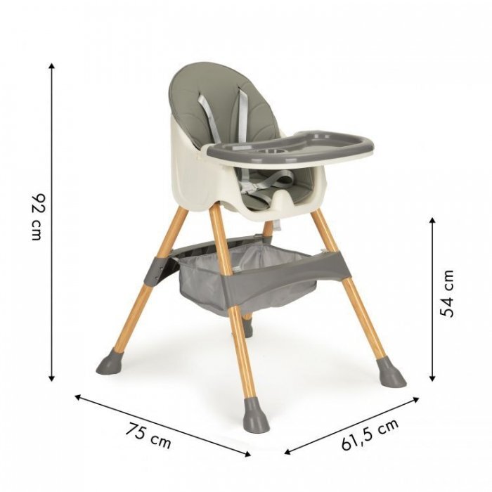 Ecotoys Scaun de masa 2 in 1 HC-823S Gri