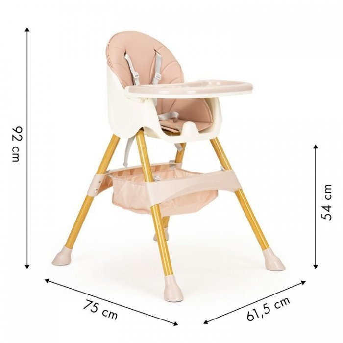 Ecotoys Scaun de masa 2 in 1 HC-823S Roz