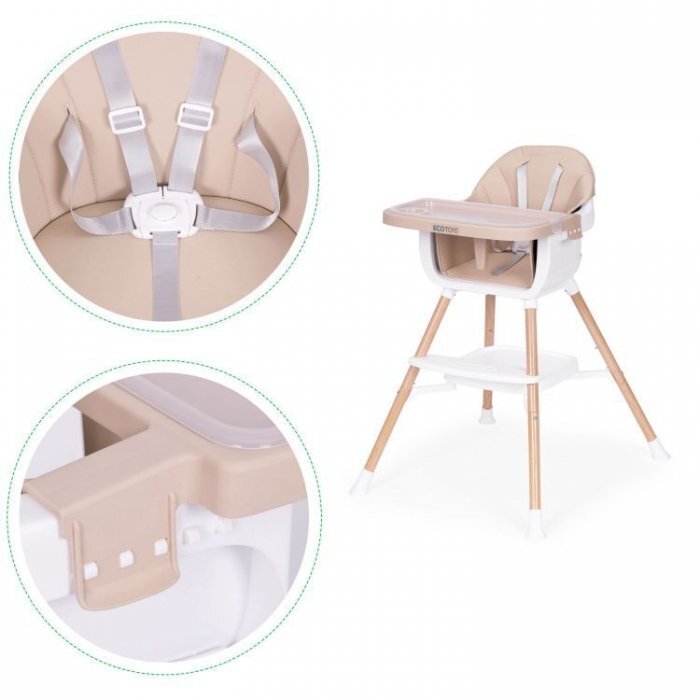 Ecotoys Scaun de masa 2 in 1 HC508 Bej