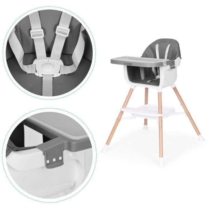 Ecotoys Scaun de masa 2 in 1 HC508 Gri
