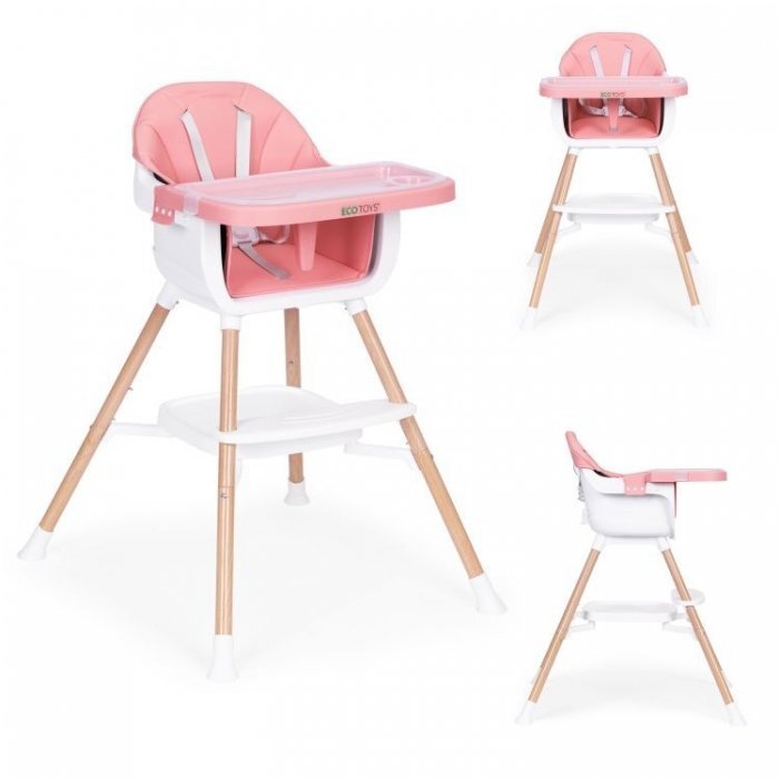 Ecotoys Scaun de masa 2 in 1 HC508 Roz