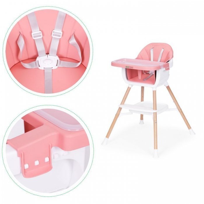 Ecotoys Scaun de masa 2 in 1 HC508 Roz