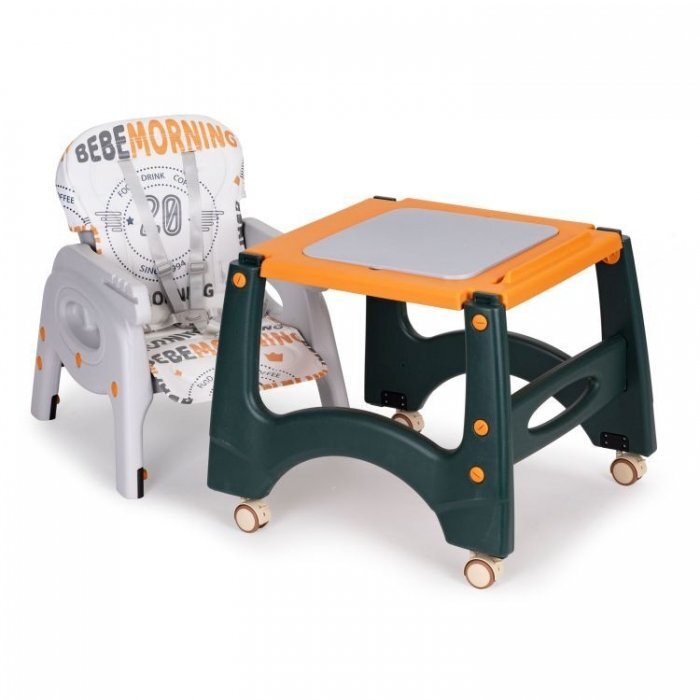 Ecotoys Scaun de masa 2 in 1 pentru copii Portocaliu