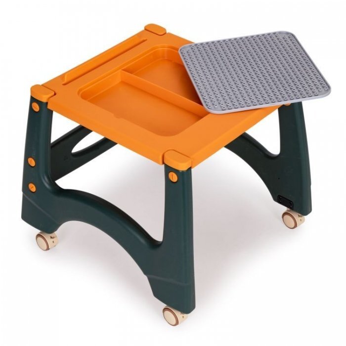 Ecotoys Scaun de masa 2 in 1 pentru copii Portocaliu