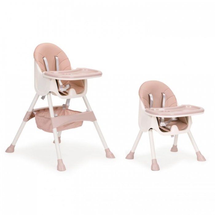 Ecotoys Scaun de masa 2 in 1 Roz