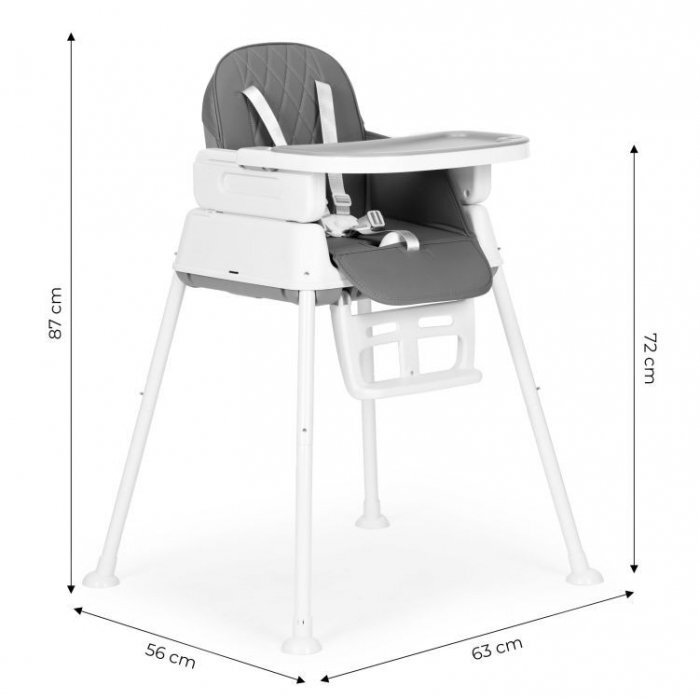 Ecotoys Scaun de masa 3 in 1 HA-009 gri