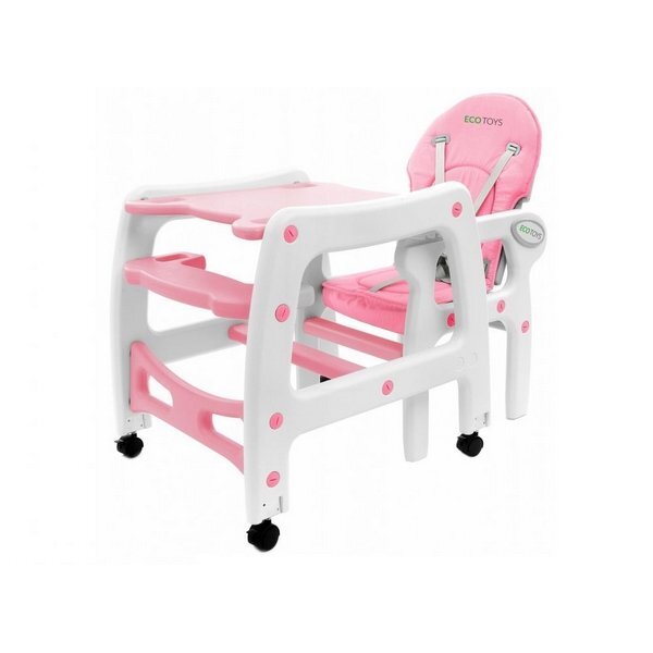 Ecotoys Scaun de masa 3 in 1 HC-223 Roz