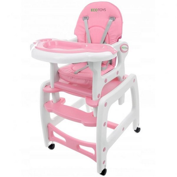 Ecotoys Scaun de masa 3 in 1 HC-223 Roz