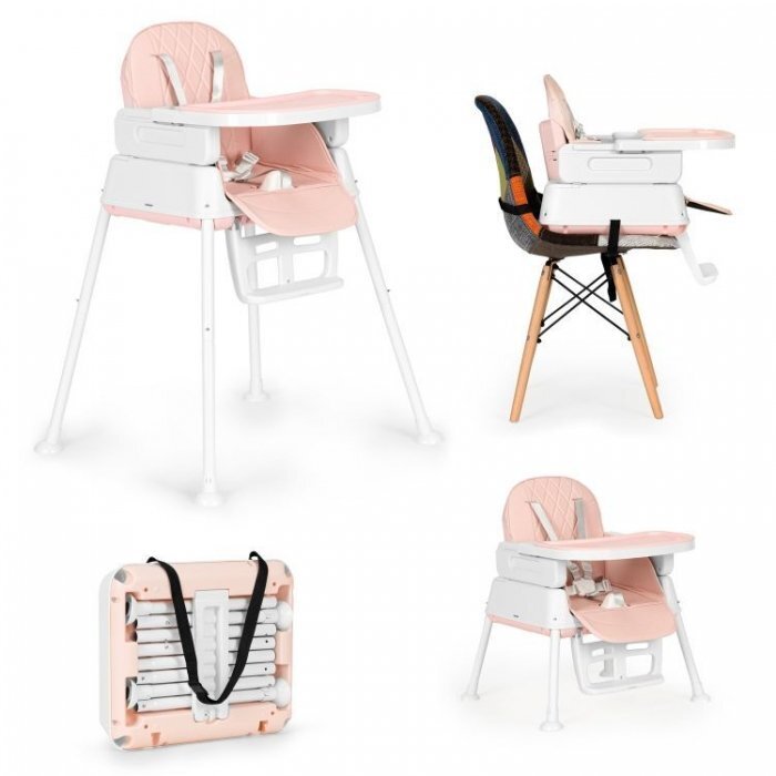 Ecotoys Scaun de masa 3 in 1 pentru copii HA-009 roz