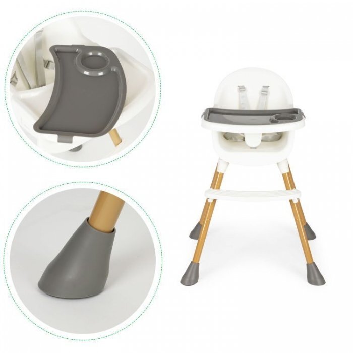 Ecotoys Scaun de masa pentru copii HA-042 alb