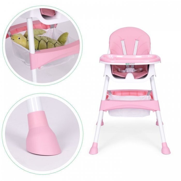 Ecotoys Scaun de masa pentru copii HC521 Roz