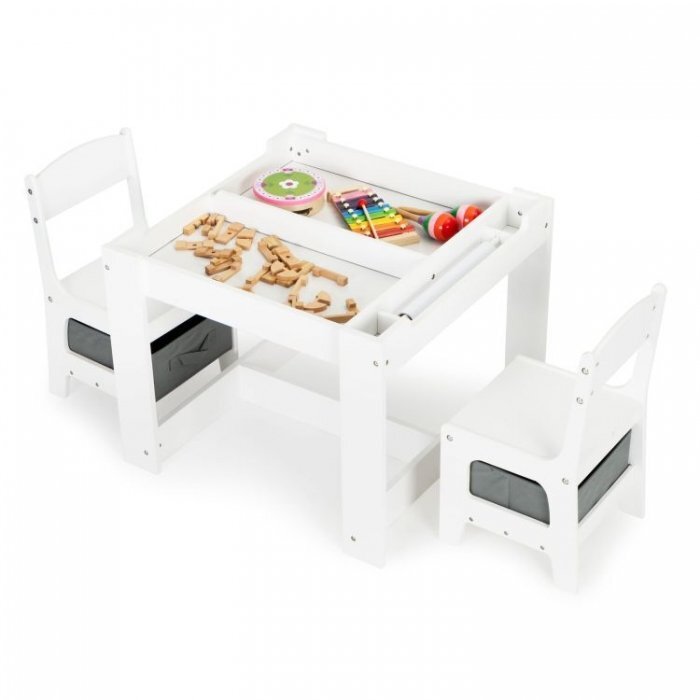 Ecotoys Set de masa cu doua scaune pentru copii