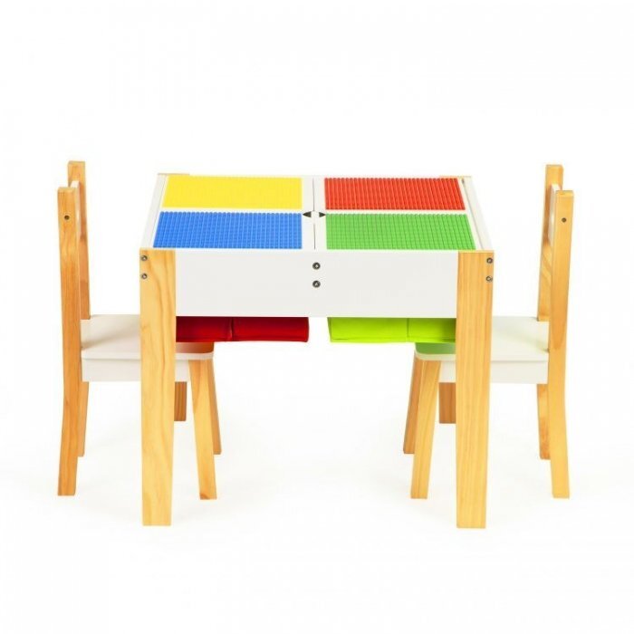 Ecotoys Set de masa cu doua scaune pentru copii XKF002