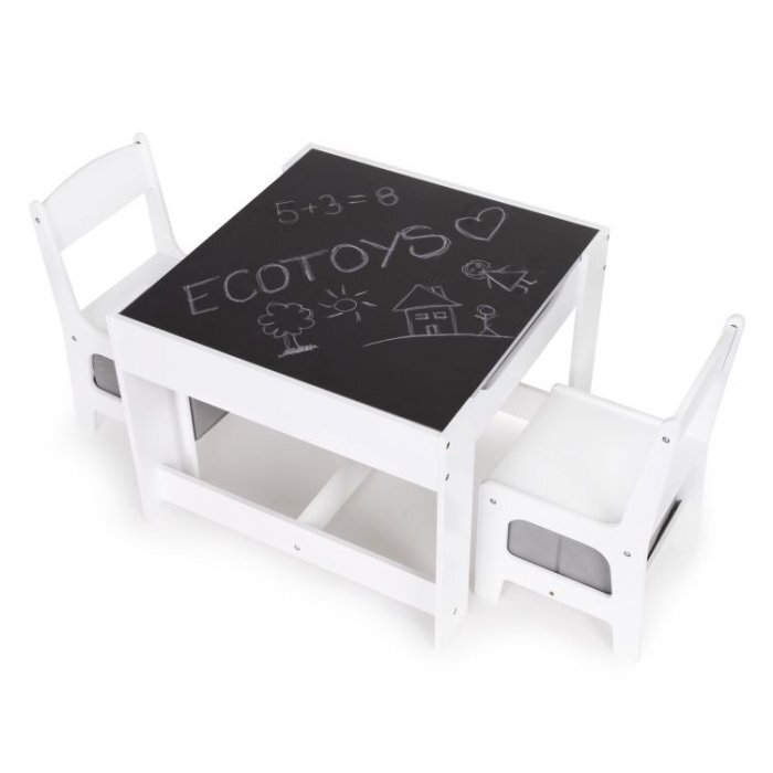 Ecotoys Set de masa cu doua scaune pentru copii ZCF-01