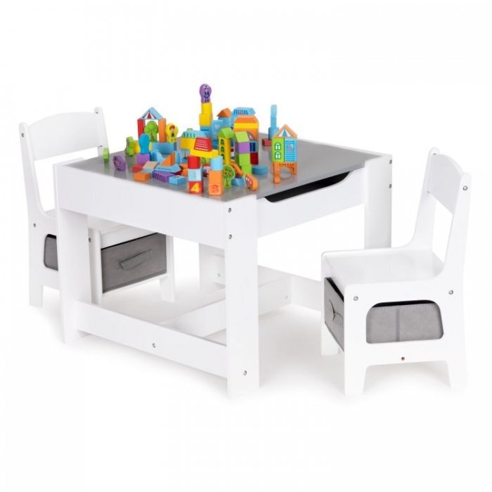 Ecotoys Set de masa cu doua scaune pentru copii ZCF-01