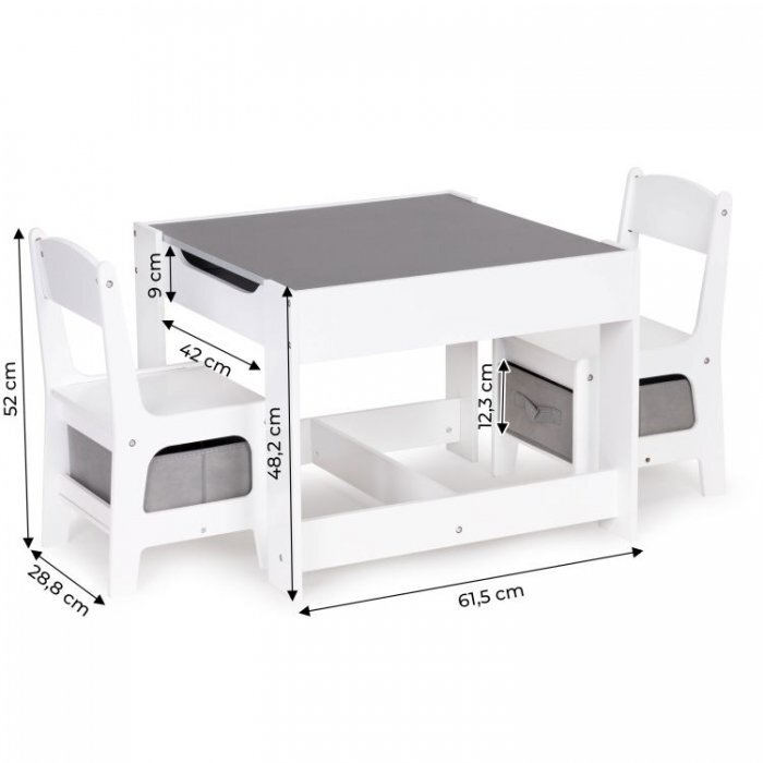 Ecotoys Set de masa cu doua scaune pentru copii ZCF-01