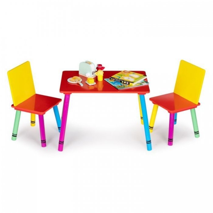 Ecotoys Set de masa cu doua scaune pentru copii ZKB-10