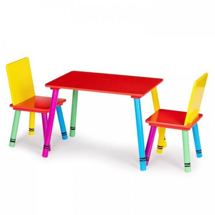 Ecotoys Set de masa cu doua scaune pentru copii ZKB-10