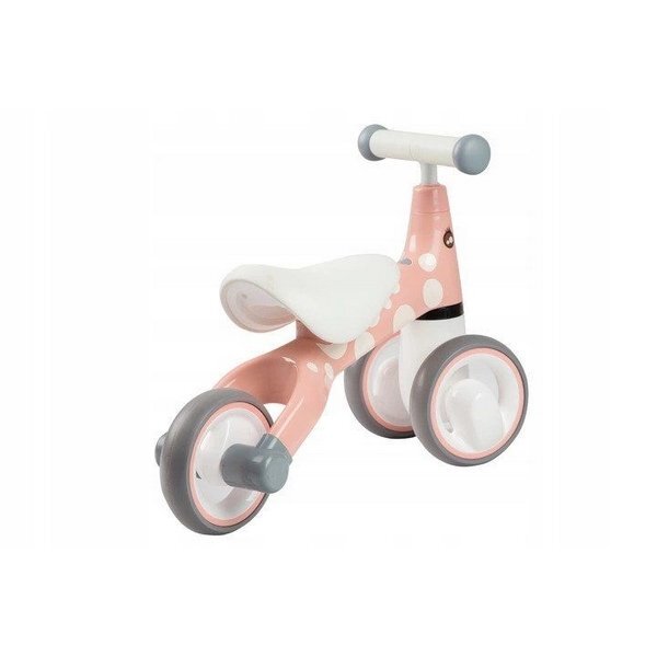 Ecotoys Tricicleta copii fara pedale Flamingo LB1603 varsta 1-3 ani scaun confortabil si moale roti duble fata functie de blocare a ghidonului sarcina maxima admisa 20 kg