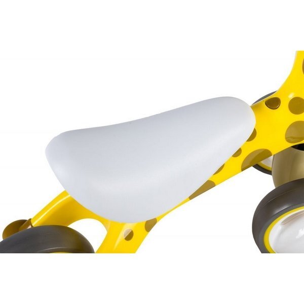 Ecotoys Tricicleta copii fara pedale LB1603 Galben varsta 1-3 ani scaun confortabil si moale roti duble fata functie de blocare a ghidonului sarcina maxima admisa 20 kg