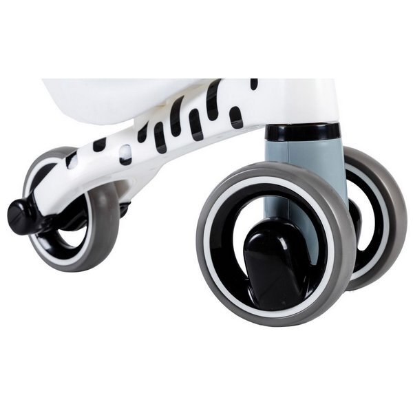 Ecotoys Tricicleta copii fara pedale Zebra LB1603 varsta 1-3 ani scaun confortabil si moale roti duble fata functie de blocare a ghidonului sarcina maxima admisa 20 kg