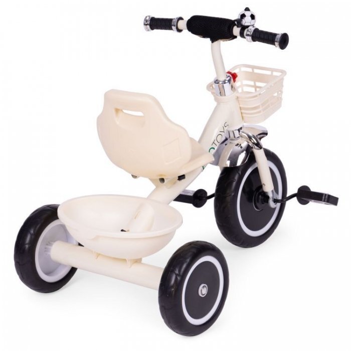 Ecotoys Tricicleta pentru copii WQL-1999 Bej cu pedale roti din spuma EVA greutate admisa 25 kg